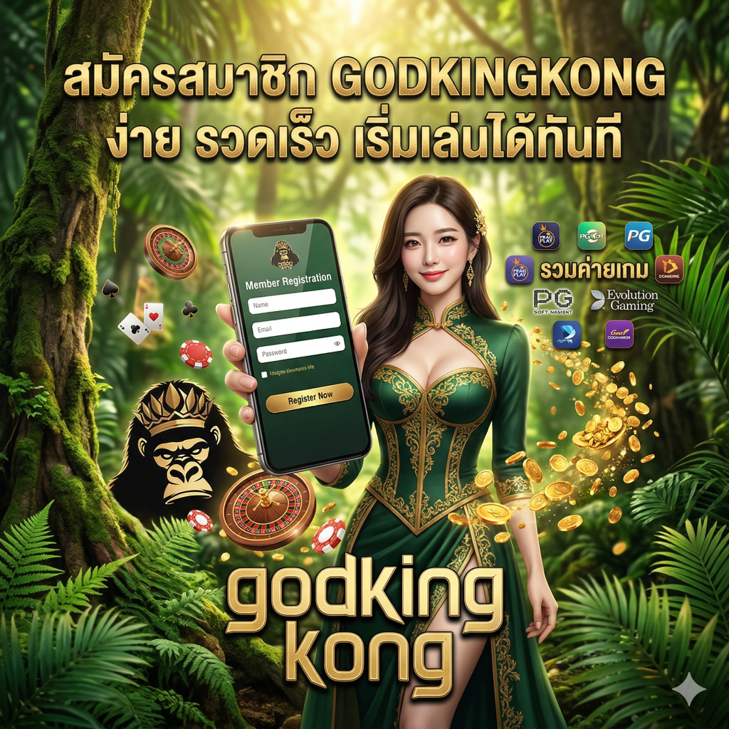 การสมัครสมาชิก GODKINGKONG ง่าย รวดเร็ว เริ่มเล่นได้ทันที
